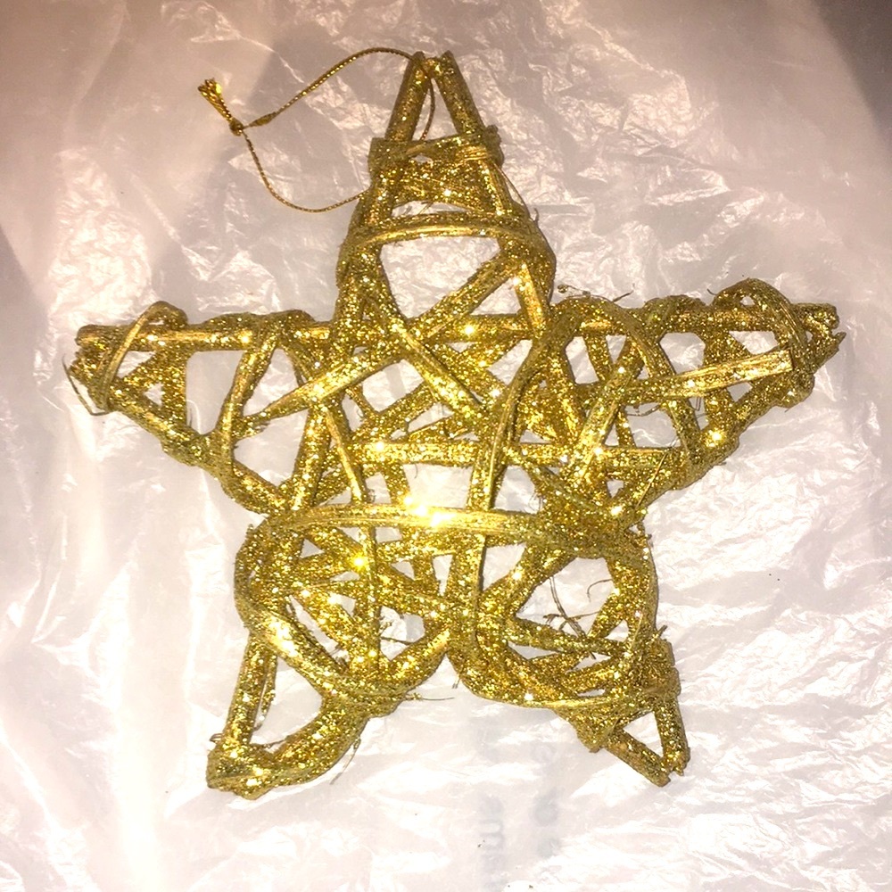 GOLD GLITTER STAR DECOR - Picture 3 of 5